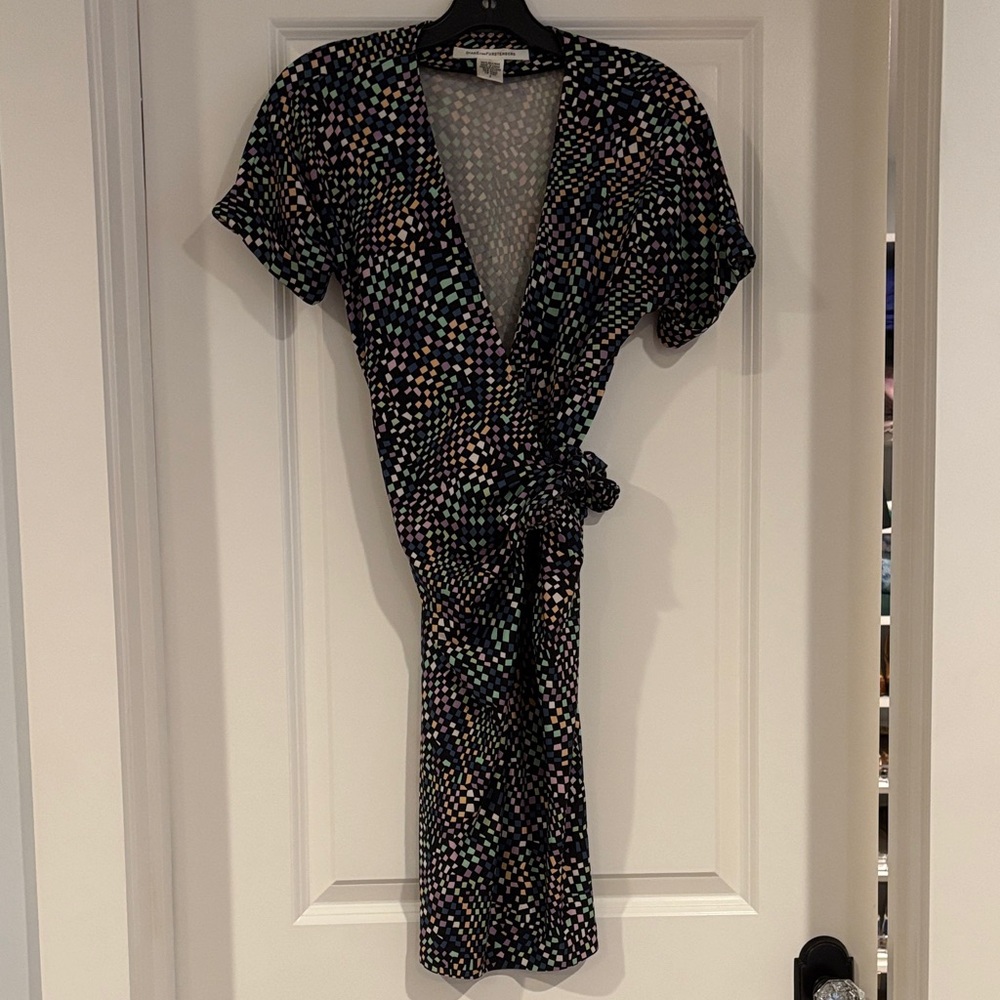 Diane Von Furstenberg Multicolor Half Wrap Dress